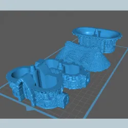 Medieval fortified city gate - Medieval Gothic Feudal Old Archaic Saga 28mm 15mm