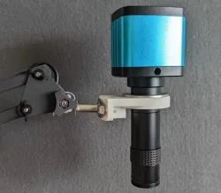 Microscope adapter for IKEA desktop lamp