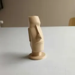 Moai head on easter island , with base