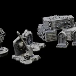 Modular Graveyard Walls Crypts Tombs Churches and Graveyard Accessories