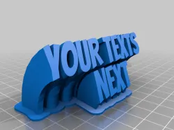 My Customized Sweeping 2-line name plate (text)