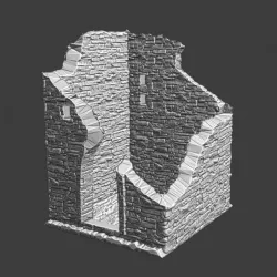 Small medieval tower ruin