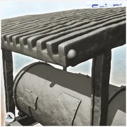 Station with tank under sheet metal roof (1) - Future Sci-Fi SF Post apocalyptic  Tabletop Scifi