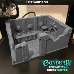 The Mountain City of Gundbar | 3D Printable Terrain *sample room*