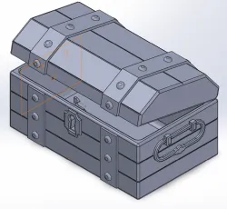 Treasure Chest with Lock & Key