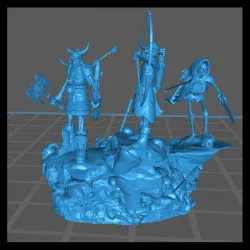Trio of undead archers - Creature Darkness War 15mm 20mm 28mm 32mm
