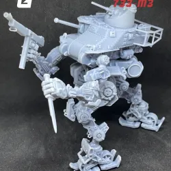 Urban Warfare Mech 733-M3 Printable over 100mm