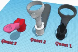 VR controller holders for handy and Hands3