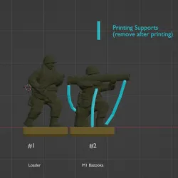 American Infantry Special Weapons WW2  20mm Scale