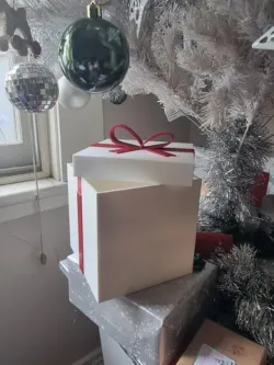 Christmas Present Box with Ribbon