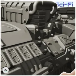 Combat vehicle Six-wheeled Sci-Fi fighting vehicle with laser cannon (18) - Future Sci-Fi SF Post apocalyptic Tabletop Scifi