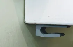 Command-Strip Under Desk-mounting headset holder