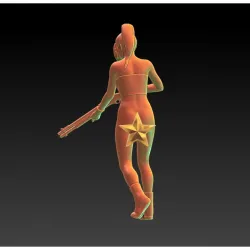 CYBERGIRLS -shotgun- EROTIC MINIATURE 75 MM SCALE