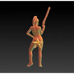 CYBERGIRLS -shotgun- EROTIC MINIATURE 75 MM SCALE