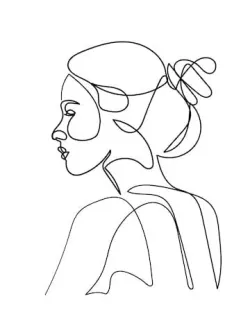 female back continuous line