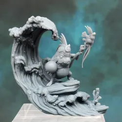 Fishfolk Mage - Gishima, Sommos Mago Tidecaller (Pre-supported)