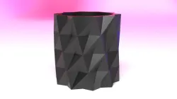 Geometric Diamond Pot - Slanted Diamonds