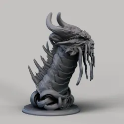 Gold Dragon Bust Trophy
