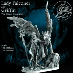 Lady Falconer and Griffin (1:12 & 1:24 scalee) - The Forest Creatures