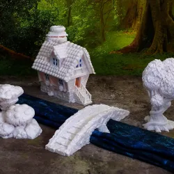Lighted house (LED candle)