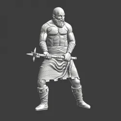 Medieval Nordic Berserker - with warhammer