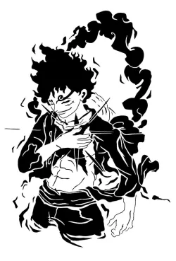 Monkey D. Luffy gear 5 stencil 4