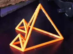 Pipe edges tetrahedron phone stand
