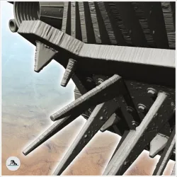 Post-apo tracked vehicle with triple weapons and improvised window guards (11) - Future Sci-Fi SF Post apocalyptic Tabletop Scifi