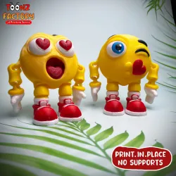 PRINT-IN-PLACE FLEXI KISS EMOJIS ARTICULATED