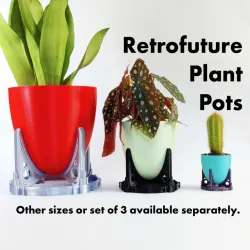 Retrofuturistic Medium Plant Pot