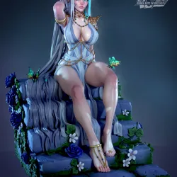 Ridia Pin Up (NSFW)-  75mm plus 120mm (Presuported)