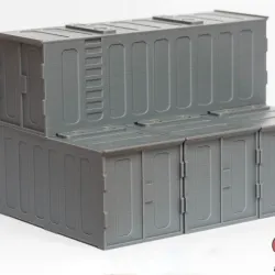 Sci Fi Shipping Container STL - 3D Printable Wargaming Terrain SC001