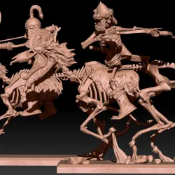 Skeleton horse archer group