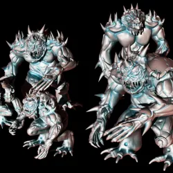 Slaad Demon Miniatures Set