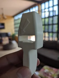 Slim handle for Strong Flying Propeller / Pull Copter (Less material and print time)