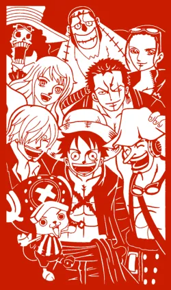 Straw Hat Pirates stencil 2