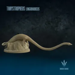 Tanystropheus longobardicus: Climbing on a Rock