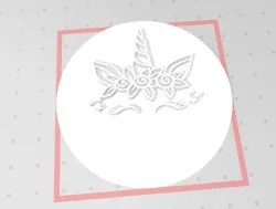 Unicorn stamp cookie