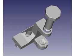X rail clamp for articulating LED lamp