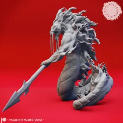 Attacking Flame Salamander - Tabletop Miniature (Pre-Supported)