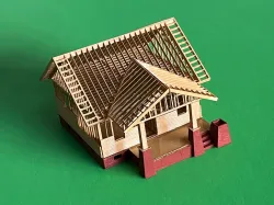 BUNGALOW UNDER CONSTRUCTION HO SCALE