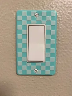 Checkerboard Light switch Plate