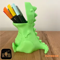 CHUBBY T-REX DINO PENCIL HOLDER EASY PRINT