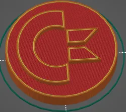 Commodore Logo LCD Knob