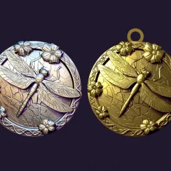 DRAGONFLY MEDALLION for casting