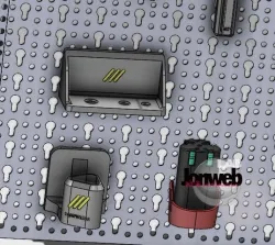 Drill bit holder for Parkside wall panel