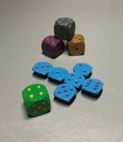 Dual Colour Dice rounded (foldable)