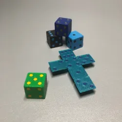 Dual Colour Dice sharp (foldable)