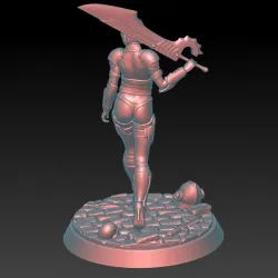 FEMALE WARRIOR- DAVA - MINIATURE 32 AND 75 MM SCALE