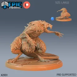Giant Rat Set / Rodent Beast / Evil Wild Animal / Cave Mouse  / Long Tailed Predeator Rattus